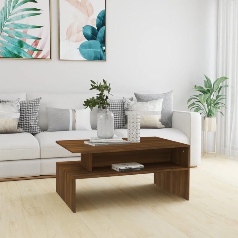 vidaXL Couchtisch Braun Eichen-Optik 90x60x42,5 cm Holzwerkstoff vidaXL Couchtisch Braun Eichen-Optik 90x60x42,5 cm Holzwerkstoff