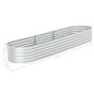 vidaXL Garten-Hochbeet 320x80x44 cm Verzinkter Stahl Silbern vidaXL Garten-Hochbeet 320x80x44 cm Verzinkter Stahl Silbern