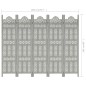 vidaXL 5tlg. Raumteiler Handgeschnitzt Grau 200×165cm Mango Massivholz vidaXL 5tlg. Raumteiler Handgeschnitzt Grau 200×165cm Mango Massivholz
