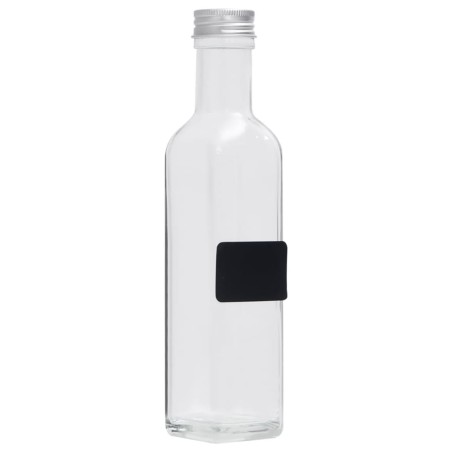 vidaXL Glasflaschen mit Schraubverschluss 12 Stk. Quadratisch 250 ml  
