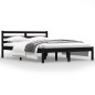 vidaXL Massivholzbett Kiefer 135x190 cm Schwarz vidaXL Massivholzbett Kiefer 135x190 cm Schwarz