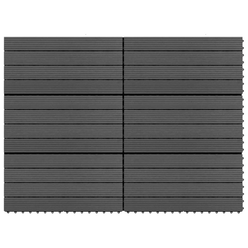 vidaXL Terrassenfliesen 6 Stk. WPC 60x30 cm 1,08 m² Schwarz vidaXL Terrassenfliesen 6 Stk. WPC 60x30 cm 1,08 m² Schwarz