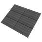 vidaXL Terrassenfliesen 6 Stk. WPC 60x30 cm 1,08 m² Schwarz vidaXL Terrassenfliesen 6 Stk. WPC 60x30 cm 1,08 m² Schwarz
