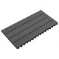 vidaXL Terrassenfliesen 6 Stk. WPC 60x30 cm 1,08 m² Schwarz vidaXL Terrassenfliesen 6 Stk. WPC 60x30 cm 1,08 m² Schwarz