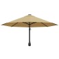 vidaXL Sonnenschirm Wandmontage mit Metallmast 300 cm Taupe vidaXL Sonnenschirm Wandmontage mit Metallmast 300 cm Taupe