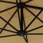 vidaXL Sonnenschirm Wandmontage mit Metallmast 300 cm Taupe vidaXL Sonnenschirm Wandmontage mit Metallmast 300 cm Taupe