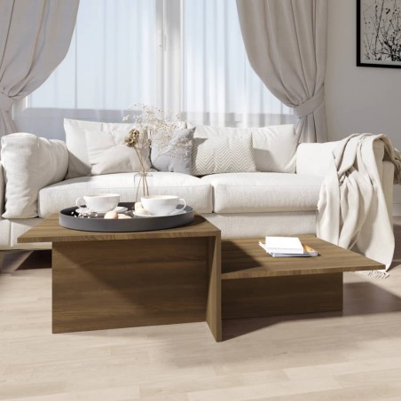 vidaXL Couchtisch Braun Eichen-Optik 111,5x50x33 cm Holzwerkstoff
