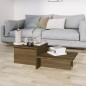 vidaXL Couchtisch Braun Eichen-Optik 111,5x50x33 cm Holzwerkstoff vidaXL Couchtisch Braun Eichen-Optik 111,5x50x33 cm Holzwerkstoff