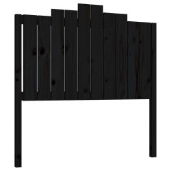 vidaXL Kopfteil Schwarz 106x4x110 cm Massivholz Kiefer