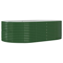vidaXL Hochbeet Grün 212x140x68 cm Pulverbeschichteter Stahl