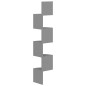 vidaXL Wand-Eckregal Grau 19x19x123 cm Holzwerkstoff vidaXL Wand-Eckregal Grau 19x19x123 cm Holzwerkstoff