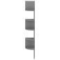 vidaXL Wand-Eckregal Grau 19x19x123 cm Holzwerkstoff vidaXL Wand-Eckregal Grau 19x19x123 cm Holzwerkstoff