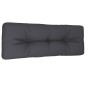 Palettenkissen Anthrazit 120x40x12 cm Stoff