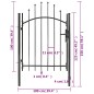 vidaXL Gartentor Stahl 1x1,5 m Schwarz vidaXL Gartentor Stahl 1x1,5 m Schwarz