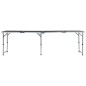 vidaXL Klappbarer Campingtisch Grau Aluminium 240 x 60 cm vidaXL Klappbarer Campingtisch Grau Aluminium 240 x 60 cm