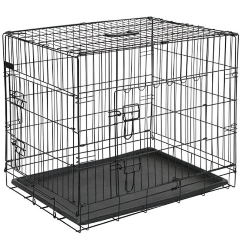 @Pet Hunde-Transportkäfig Metall 50,8 x 30,5 x 35,5 cm Schwarz 15006 @Pet Hunde-Transportkäfig Metall 50,8 x 30,5 x 35,5 cm Schwarz 15006