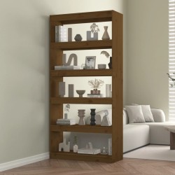 vidaXL Bücherregal/Raumteiler Honigbraun 80x30x167,4 cm Kiefernholz