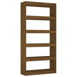 vidaXL Bücherregal/Raumteiler Honigbraun 80x30x167,4 cm Kiefernholz