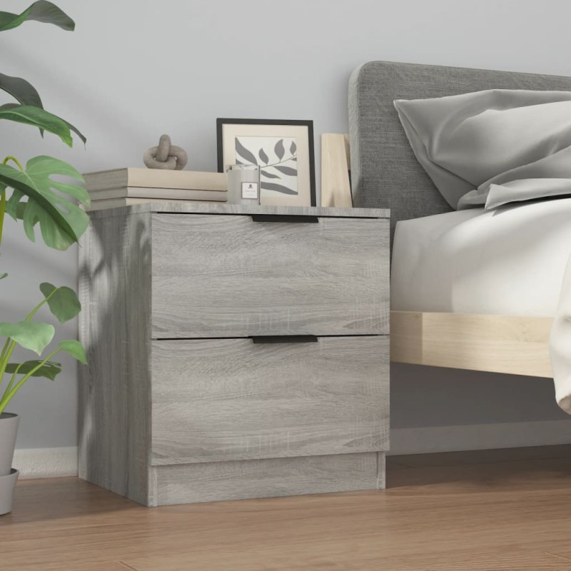 vidaXL Nachttisch Grau Sonoma Holzwerkstoff vidaXL Nachttisch Grau Sonoma Holzwerkstoff