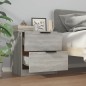 vidaXL Nachttisch Grau Sonoma Holzwerkstoff vidaXL Nachttisch Grau Sonoma Holzwerkstoff