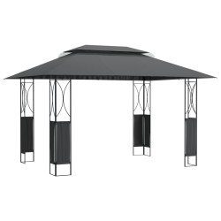 vidaXL Pavillon mit Dach Anthrazit 400x300x270 cm Stahl
