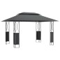 vidaXL Pavillon mit Dach Anthrazit 400x300x270 cm Stahl vidaXL Pavillon mit Dach Anthrazit 400x300x270 cm Stahl