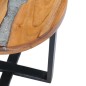 vidaXL Couchtisch 40 x 45 cm Massivholz Teak und Polyresin vidaXL Couchtisch 40 x 45 cm Massivholz Teak und Polyresin