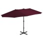 vidaXL Sonnenschirm mit Aluminium-Mast 460 x 270 cm Bordeauxrot vidaXL Sonnenschirm mit Aluminium-Mast 460 x 270 cm Bordeauxrot