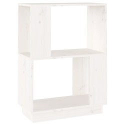 vidaXL Bücherregal/Raumteiler Weiß 51x25x70 cm Massivholz Kiefer