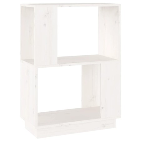 vidaXL Bücherregal/Raumteiler Weiß 51x25x70 cm Massivholz Kiefer