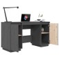 vidaXL Schreibtisch Grau 140x50x75 cm Massivholz Kiefer vidaXL Schreibtisch Grau 140x50x75 cm Massivholz Kiefer