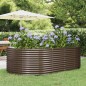 vidaXL Hochbeet Braun 212x140x68 cm Pulverbeschichteter Stahl vidaXL Hochbeet Braun 212x140x68 cm Pulverbeschichteter Stahl