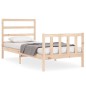 vidaXL Massivholzbett mit Kopfteil 90x200 cm vidaXL Massivholzbett mit Kopfteil 90x200 cm