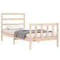 vidaXL Massivholzbett mit Kopfteil 90x200 cm vidaXL Massivholzbett mit Kopfteil 90x200 cm