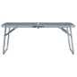 vidaXL Klappbarer Campingtisch Grau Aluminium 60 x 40 cm vidaXL Klappbarer Campingtisch Grau Aluminium 60 x 40 cm