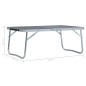 vidaXL Klappbarer Campingtisch Grau Aluminium 60 x 40 cm vidaXL Klappbarer Campingtisch Grau Aluminium 60 x 40 cm
