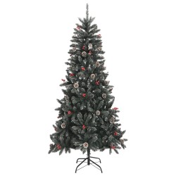 vidaXL Künstlicher Weihnachtsbaum mit Ständer Grün 240 cm PVC