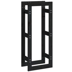 vidaXL Kaminholzregal Schwarz 41x25x100 cm Massivholz Kiefer