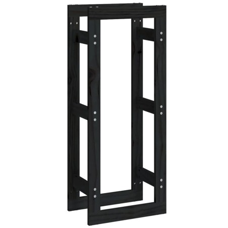 vidaXL Kaminholzregal Schwarz 41x25x100 cm Massivholz Kiefer