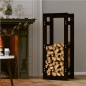 vidaXL Kaminholzregal Schwarz 41x25x100 cm Massivholz Kiefer vidaXL Kaminholzregal Schwarz 41x25x100 cm Massivholz Kiefer