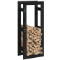 vidaXL Kaminholzregal Schwarz 41x25x100 cm Massivholz Kiefer vidaXL Kaminholzregal Schwarz 41x25x100 cm Massivholz Kiefer