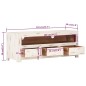 vidaXL TV-Schrank Massivholz Akazie 110x30x40 cm Weiß vidaXL TV-Schrank Massivholz Akazie 110x30x40 cm Weiß