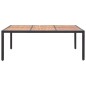 vidaXL Gartentisch Schwarz 200x150x74cm Poly Rattan Akazie Massivholz vidaXL Gartentisch Schwarz 200x150x74cm Poly Rattan Akazie Massivholz