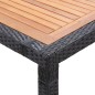 vidaXL Gartentisch Schwarz 200x150x74cm Poly Rattan Akazie Massivholz vidaXL Gartentisch Schwarz 200x150x74cm Poly Rattan Akazie Massivholz