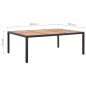 vidaXL Gartentisch Schwarz 200x150x74cm Poly Rattan Akazie Massivholz vidaXL Gartentisch Schwarz 200x150x74cm Poly Rattan Akazie Massivholz