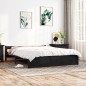 vidaXL Massivholzbett Schwarz 150x200 cm vidaXL Massivholzbett Schwarz 150x200 cm