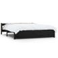 vidaXL Massivholzbett Schwarz 150x200 cm vidaXL Massivholzbett Schwarz 150x200 cm