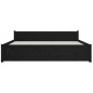 vidaXL Massivholzbett Schwarz 150x200 cm vidaXL Massivholzbett Schwarz 150x200 cm