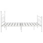 vidaXL Bettgestell mit Lattenrost Weiß Metall 180 × 200 cm vidaXL Bettgestell mit Lattenrost Weiß Metall 180 × 200 cm