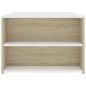 vidaXL Couchtisch Weiß und Sonoma-Eiche 100x60x42 cm Holzwerkstoff vidaXL Couchtisch Weiß und Sonoma-Eiche 100x60x42 cm Holzwerkstoff